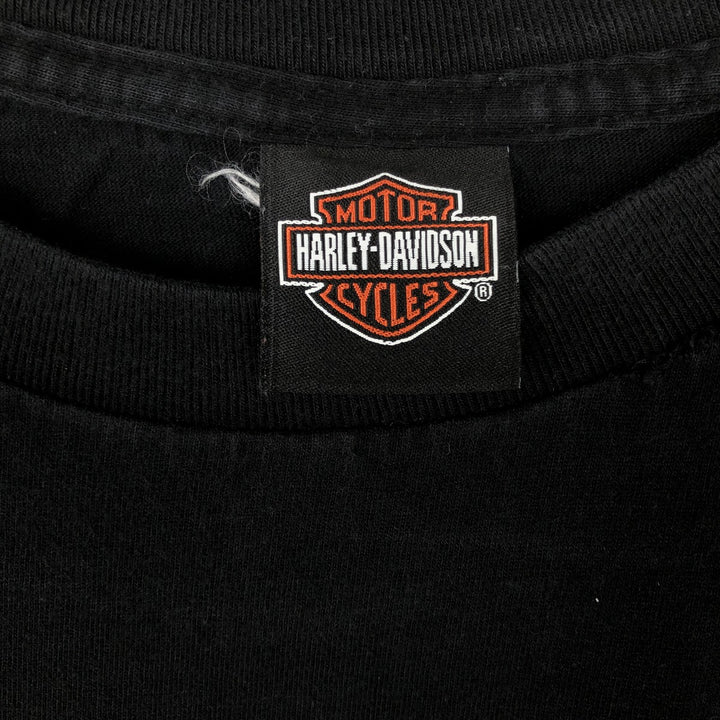 Harley-Davidson Pin-up Girl Motorcycle Long-Sleeve T-Shirt (Men's XXL equivalent) unclear black type Vintage Second Hand