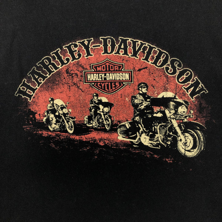 Harley-Davidson Pin-up Girl Motorcycle Long-Sleeve T-Shirt (Men's XXL equivalent) unclear black type Vintage Second Hand