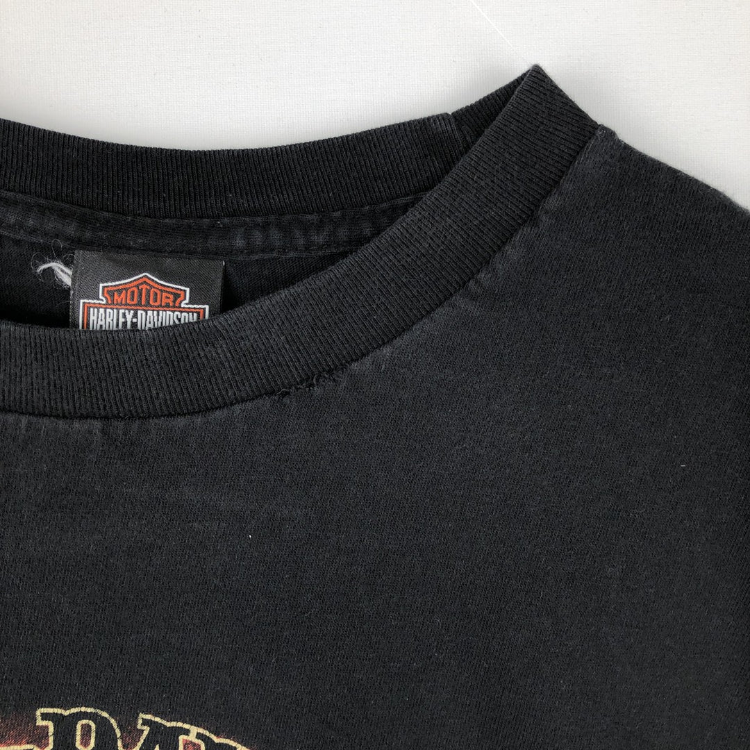 Harley-Davidson Pin-up Girl Motorcycle Long-Sleeve T-Shirt (Men's XXL equivalent) unclear black type Vintage Second Hand