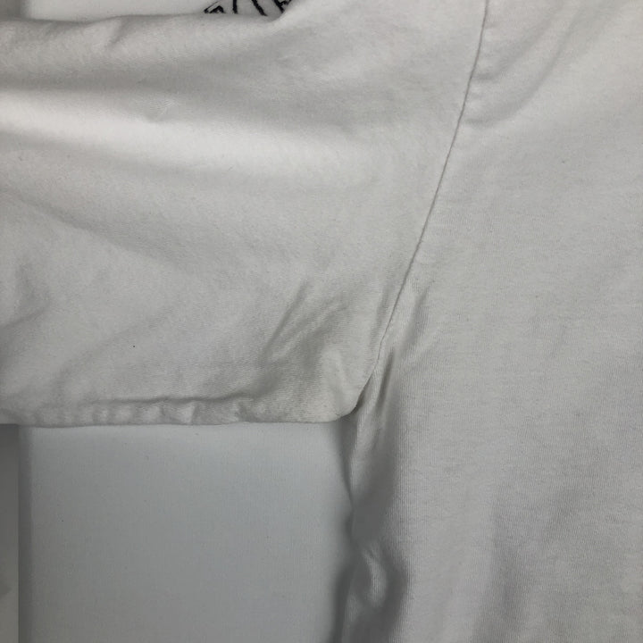 2000'S Harley-Davidson Motorcycle V-Neck Long-Sleeve T-Shirt (Men's XL equivalent) cotton white type Vintage Second Hand