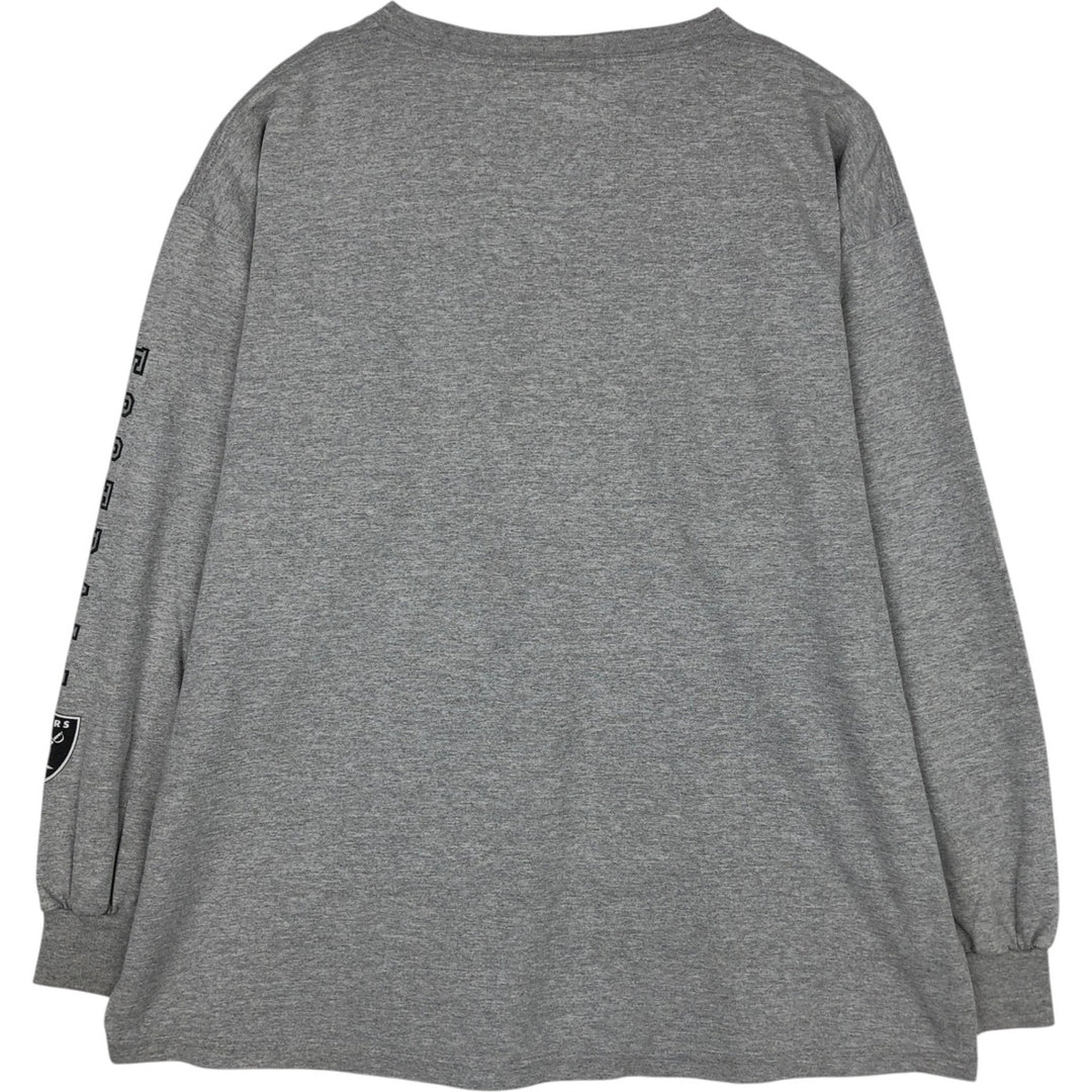 HEAT-LOK NFL LAS VEGAS RAIDERS Long-Sleeve T-Shirt (Men's XL equivalent) cotton gray type Vintage Second Hand