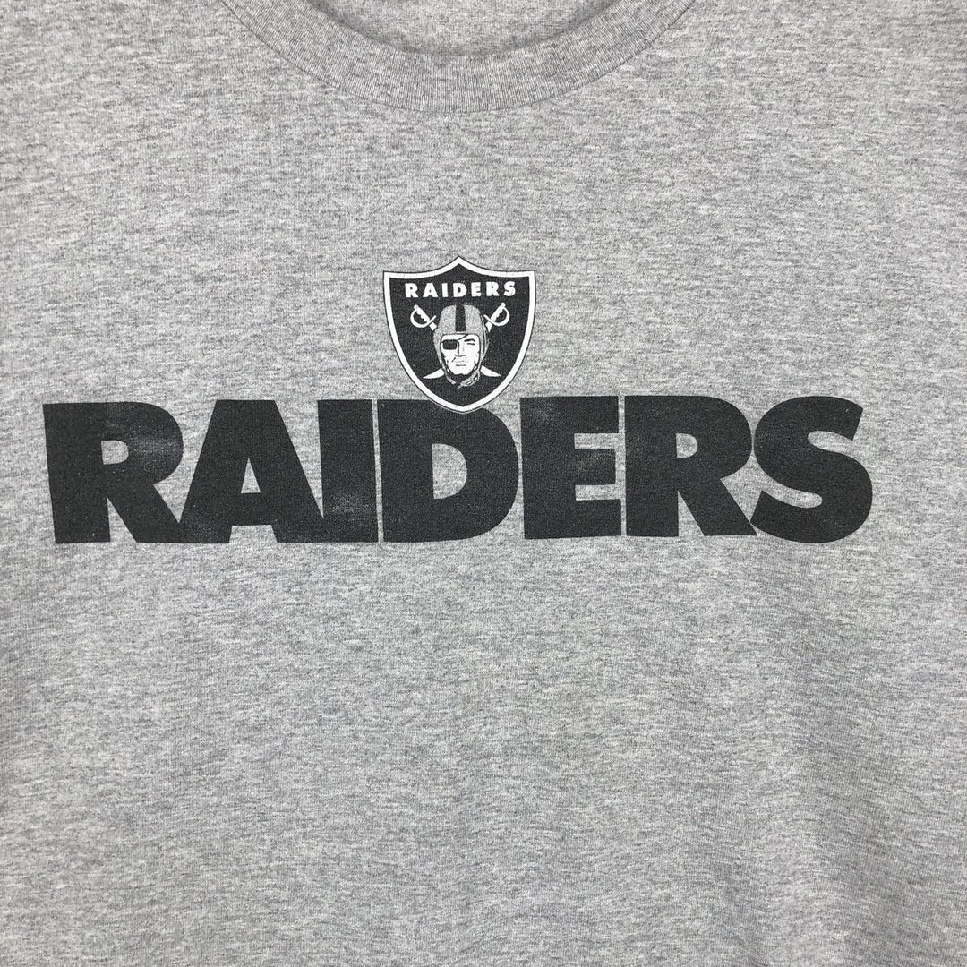 HEAT-LOK NFL LAS VEGAS RAIDERS Long-Sleeve T-Shirt (Men's XL equivalent) cotton gray type Vintage Second Hand