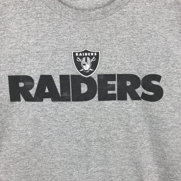 HEAT-LOK NFL LAS VEGAS RAIDERS Long-Sleeve T-Shirt (Men's XL equivalent) cotton gray type Vintage Second Hand