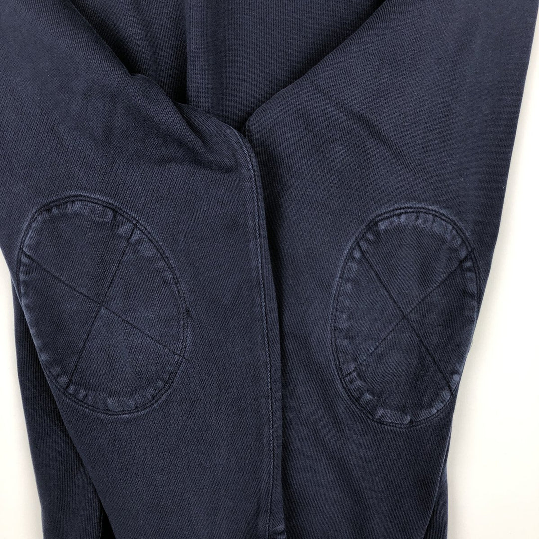 90'S J.Crew Half-Zip Long-Sleeve T-Shirt, Men's Size L (Equivalent), Vintage cotton navy blue type Vintage Second Hand