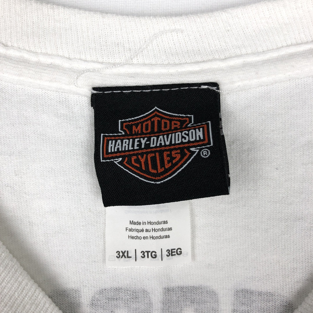 Big size Harley-Davidson long T-shirt, men's XXXL equivalent cotton white type Vintage Second Hand