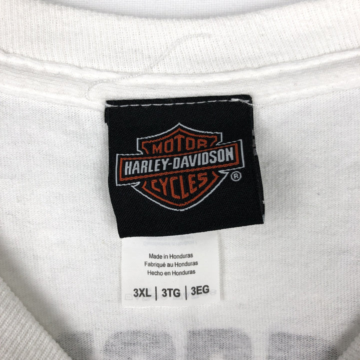 Big size Harley-Davidson long T-shirt, men's XXXL equivalent cotton white type Vintage Second Hand
