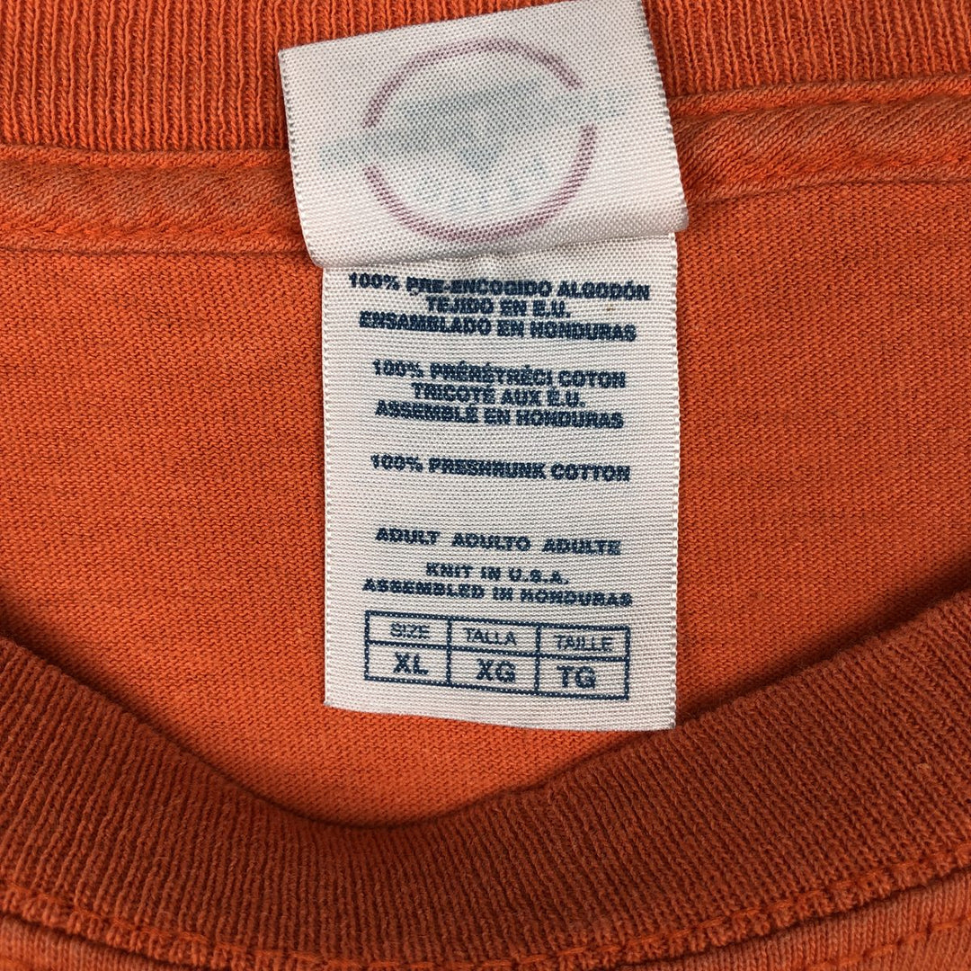 Delta DELTA Stars and Stripes Fire Pattern Motorcycle Long-Sleeve T-Shirt (Men's XL equivalent) cotton orange type Vintage Second Hand