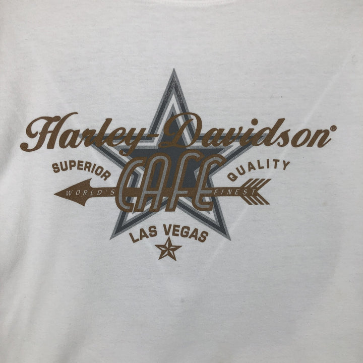 90'S Harley-Davidson Motorcycle Long-Sleeve T-Shirt, Made in USA, Men's XL (approx.), Vintage cotton white type Vintage Second Hand