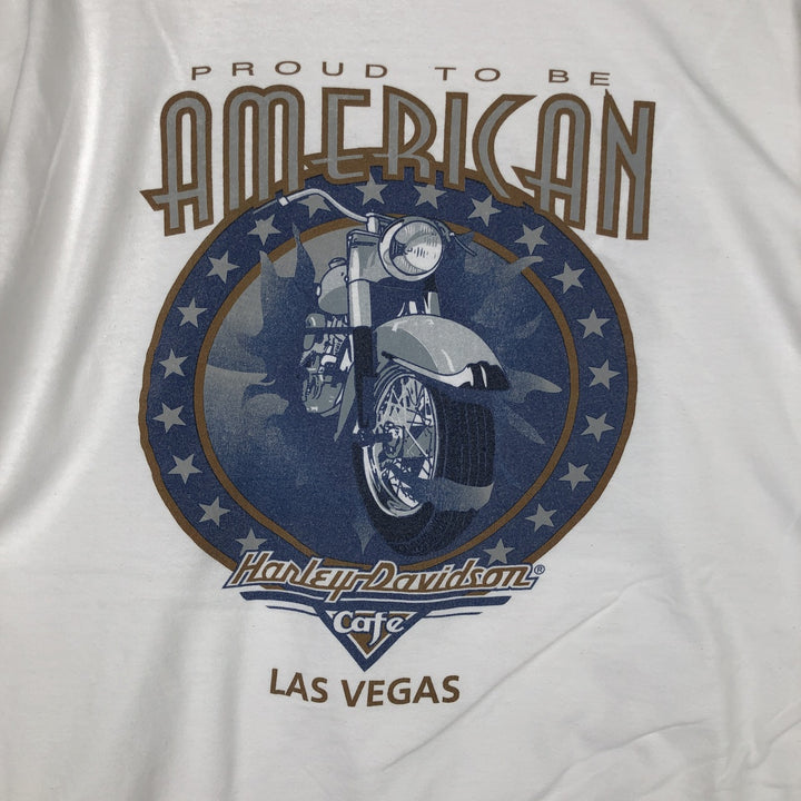 90'S Harley-Davidson Motorcycle Long-Sleeve T-Shirt, Made in USA, Men's XL (approx.), Vintage cotton white type Vintage Second Hand