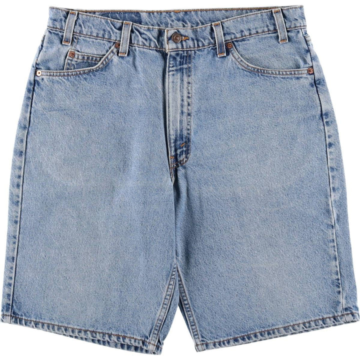 90'S Levi's 550 Relaxed Fit 36550-0214 Denim Shorts, Made in USA, Men's W35 (approx.) cotton blue type Vintage Second Hand