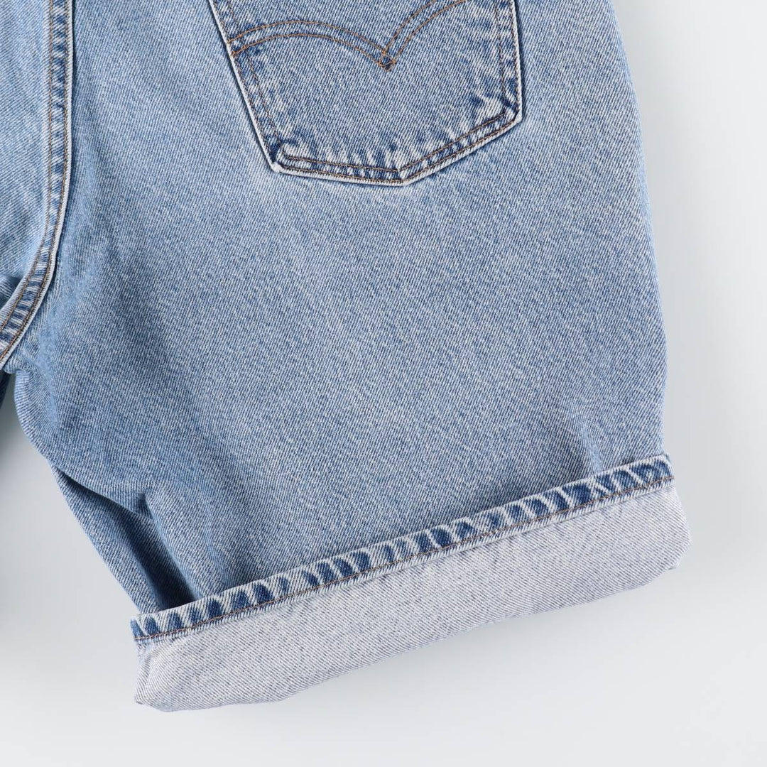 90'S Levi's 550 Relaxed Fit 36550-0214 Denim Shorts, Made in USA, Men's W35 (approx.) cotton blue type Vintage Second Hand