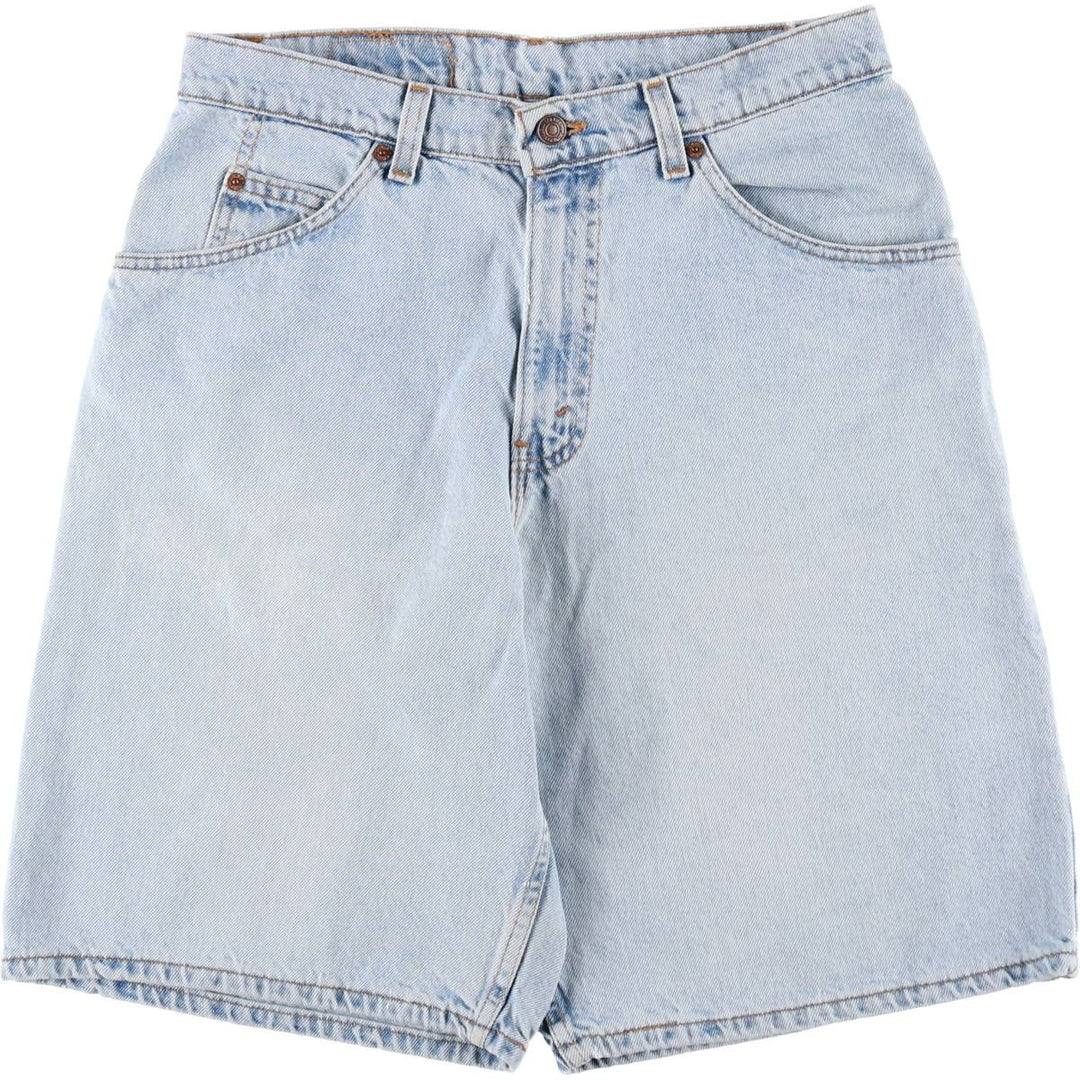 90'S Levi's 550 Relaxed Fit Orange Tab Denim Shorts, Half Pants, Jorts, Men's, W32, Vintage unclear Blue type light blue Vintage Second Hand