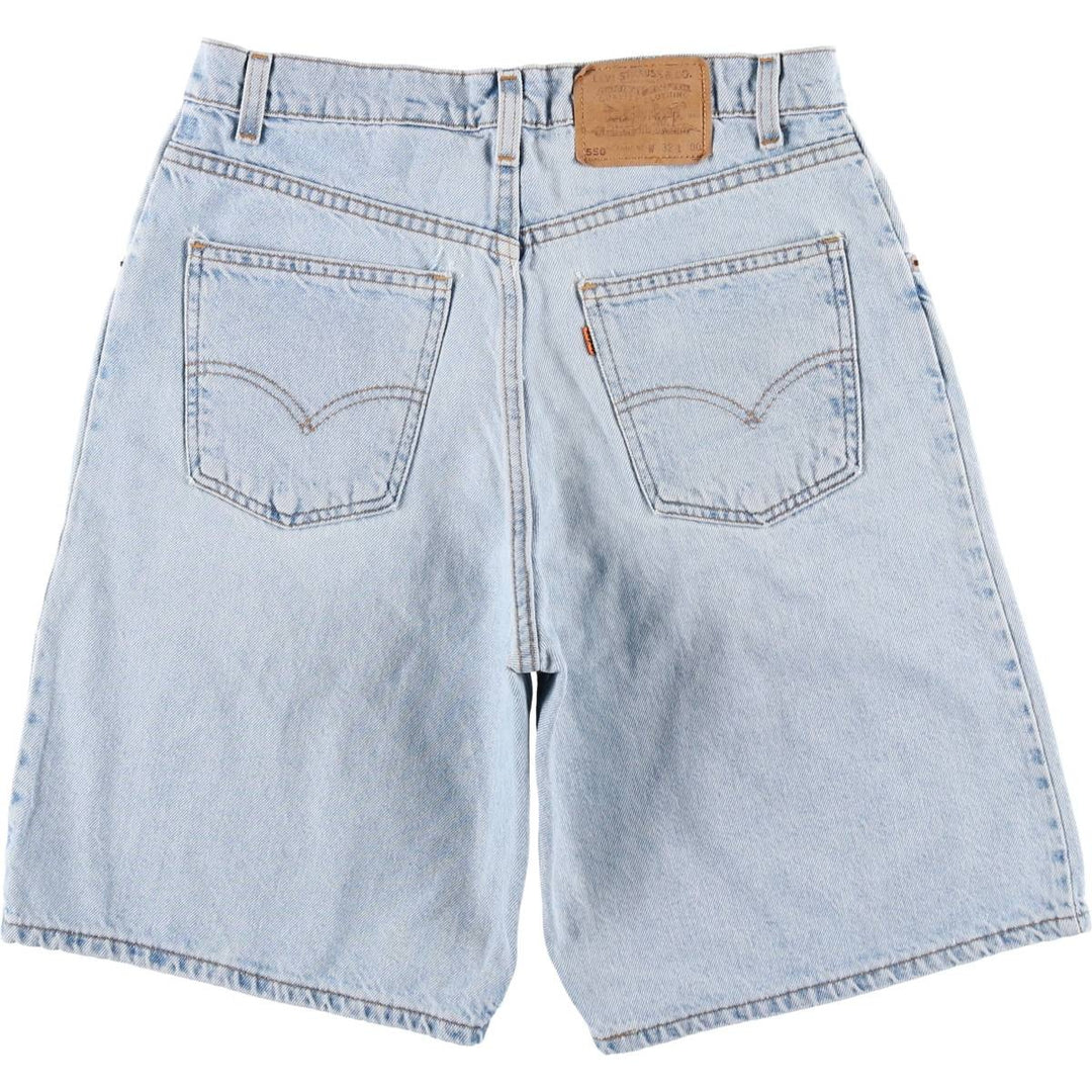 90'S Levi's 550 Relaxed Fit Orange Tab Denim Shorts, Half Pants, Jorts, Men's, W32, Vintage unclear Blue type light blue Vintage Second Hand