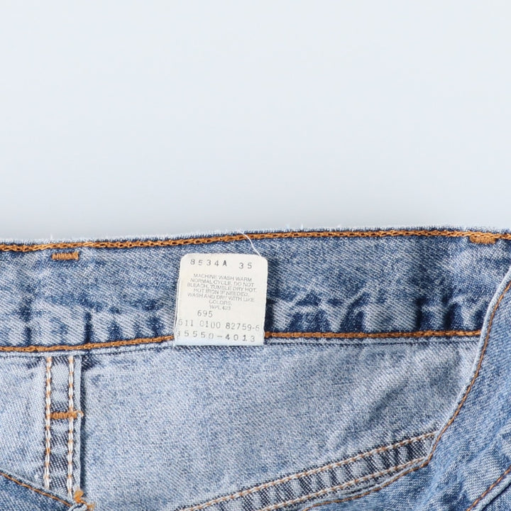 Levi's 550 Relaxed Fit Denim Shorts, Made in USA, Men's Size W33 (approx.) cotton blue type Vintage Second Hand