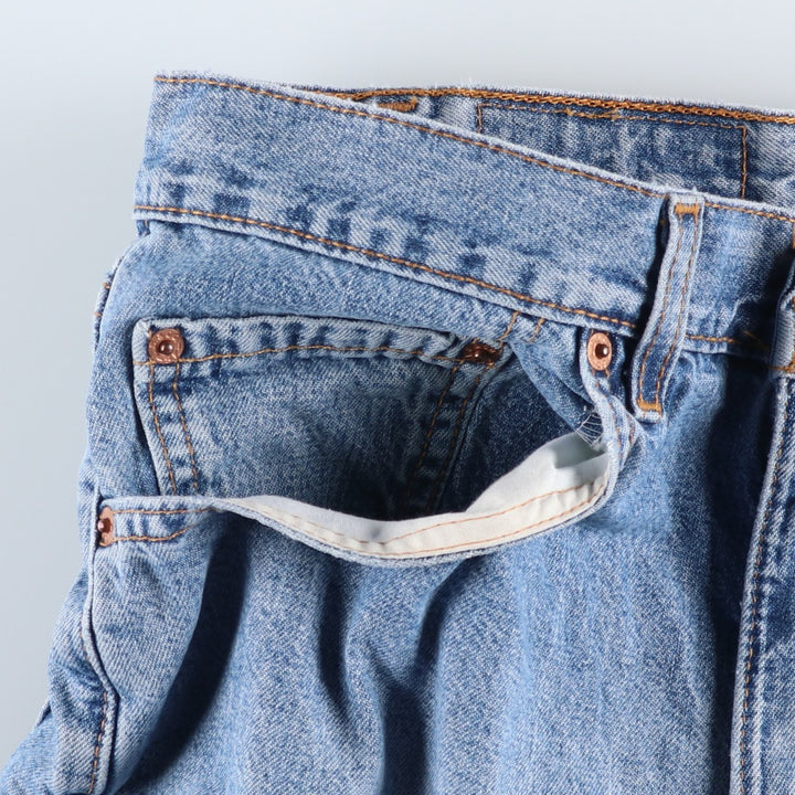 Levi's 550 Relaxed Fit Denim Shorts, Made in USA, Men's Size W33 (approx.) cotton blue type Vintage Second Hand
