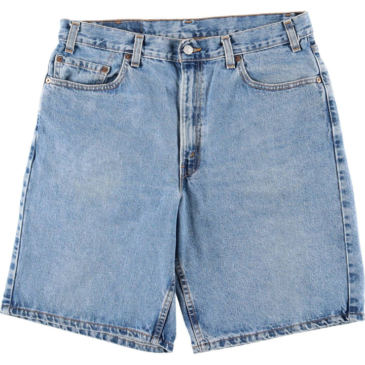 90s-00'S Levi's 550 Relaxed Fit Denim Shorts, Made in USA, Men's W37 (approx.) cotton Blue type light blue Vintage Second Hand