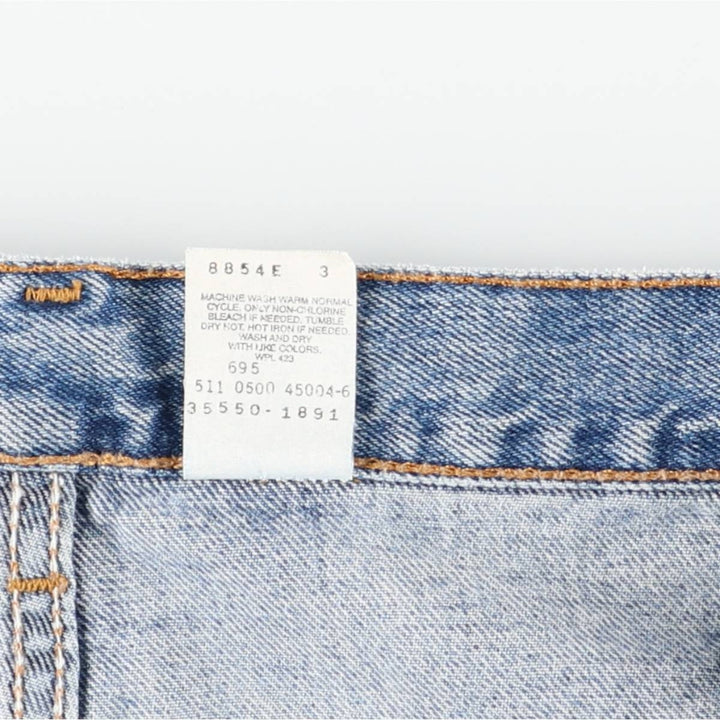 90s-00'S Levi's 550 Relaxed Fit Denim Shorts, Made in USA, Men's W37 (approx.) cotton Blue type light blue Vintage Second Hand