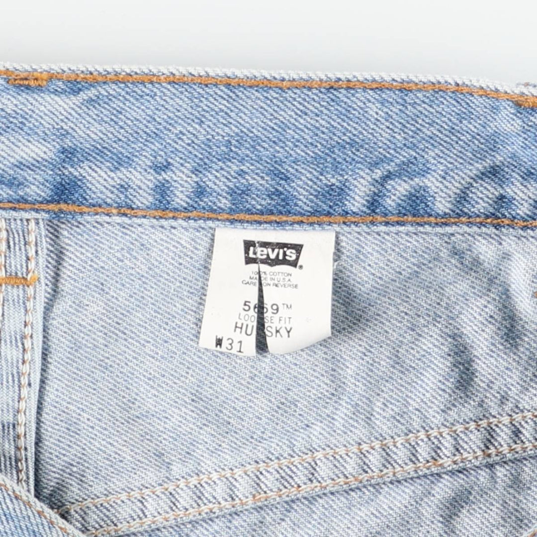90s-00'S Levi's 569 Denim Shorts, Made in USA, Men's W32 (approx.) cotton Blue type light blue Vintage Second Hand