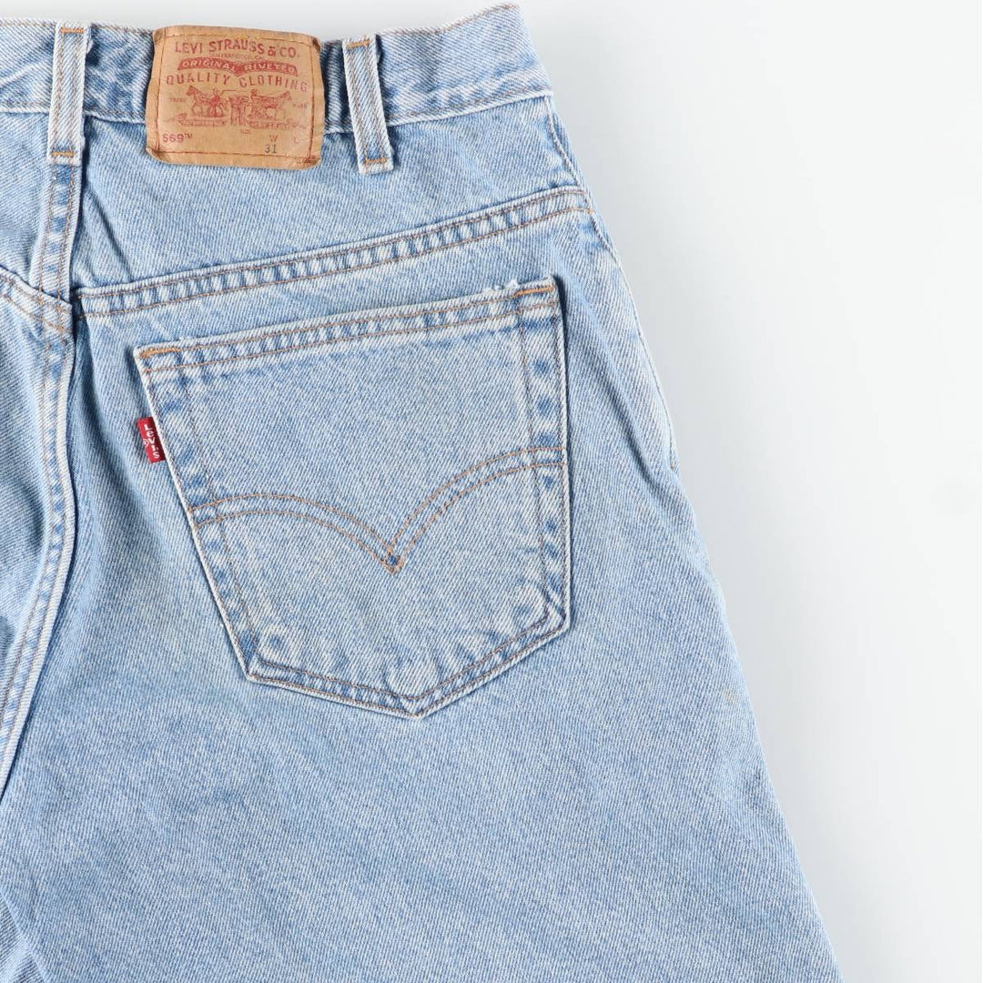 90s-00'S Levi's 569 Denim Shorts, Made in USA, Men's W32 (approx.) cotton Blue type light blue Vintage Second Hand
