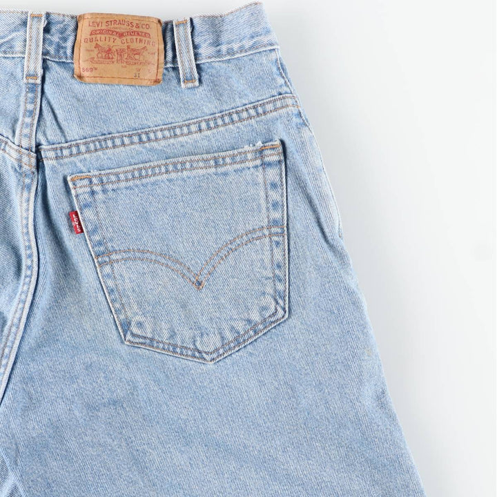 90s-00'S Levi's 569 Denim Shorts, Made in USA, Men's W32 (approx.) cotton Blue type light blue Vintage Second Hand
