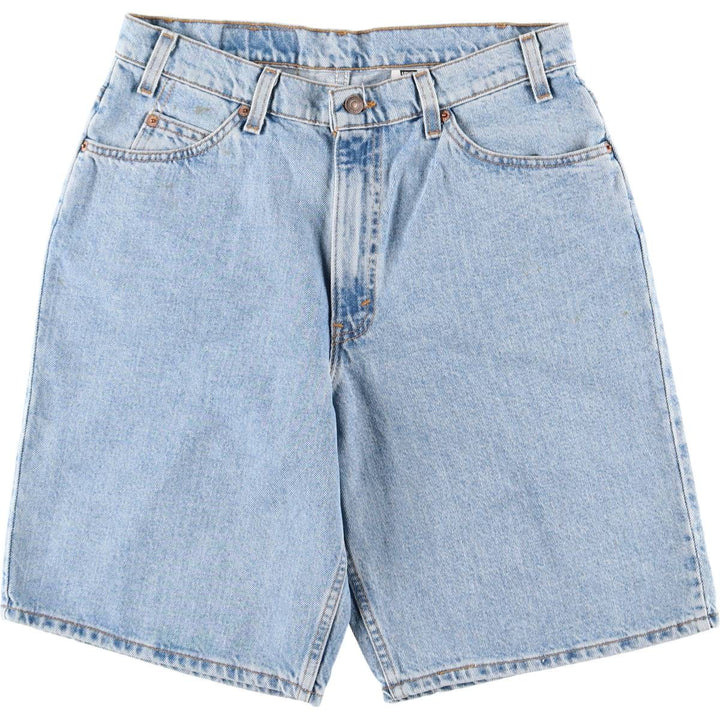 90s-00'S Levi's 560 Loose Fit Denim Shorts, Made in USA, Men's W33 (approx.) cotton Blue type light blue Vintage Second Hand