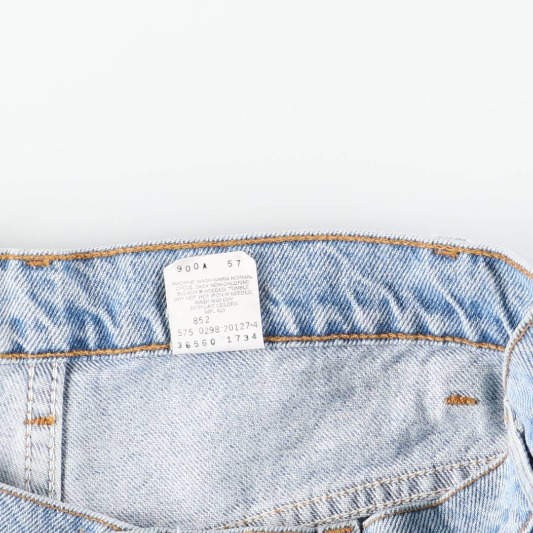 90s-00'S Levi's 560 Loose Fit Denim Shorts, Made in USA, Men's W33 (approx.) cotton Blue type light blue Vintage Second Hand