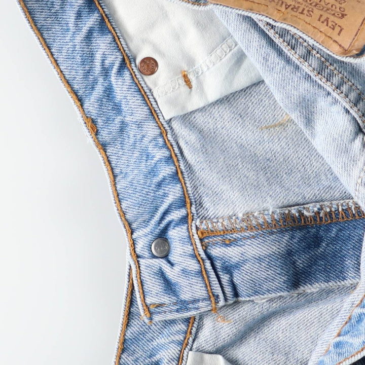 90s-00'S Levi's 560 Loose Fit Denim Shorts, Made in USA, Men's W33 (approx.) cotton Blue type light blue Vintage Second Hand
