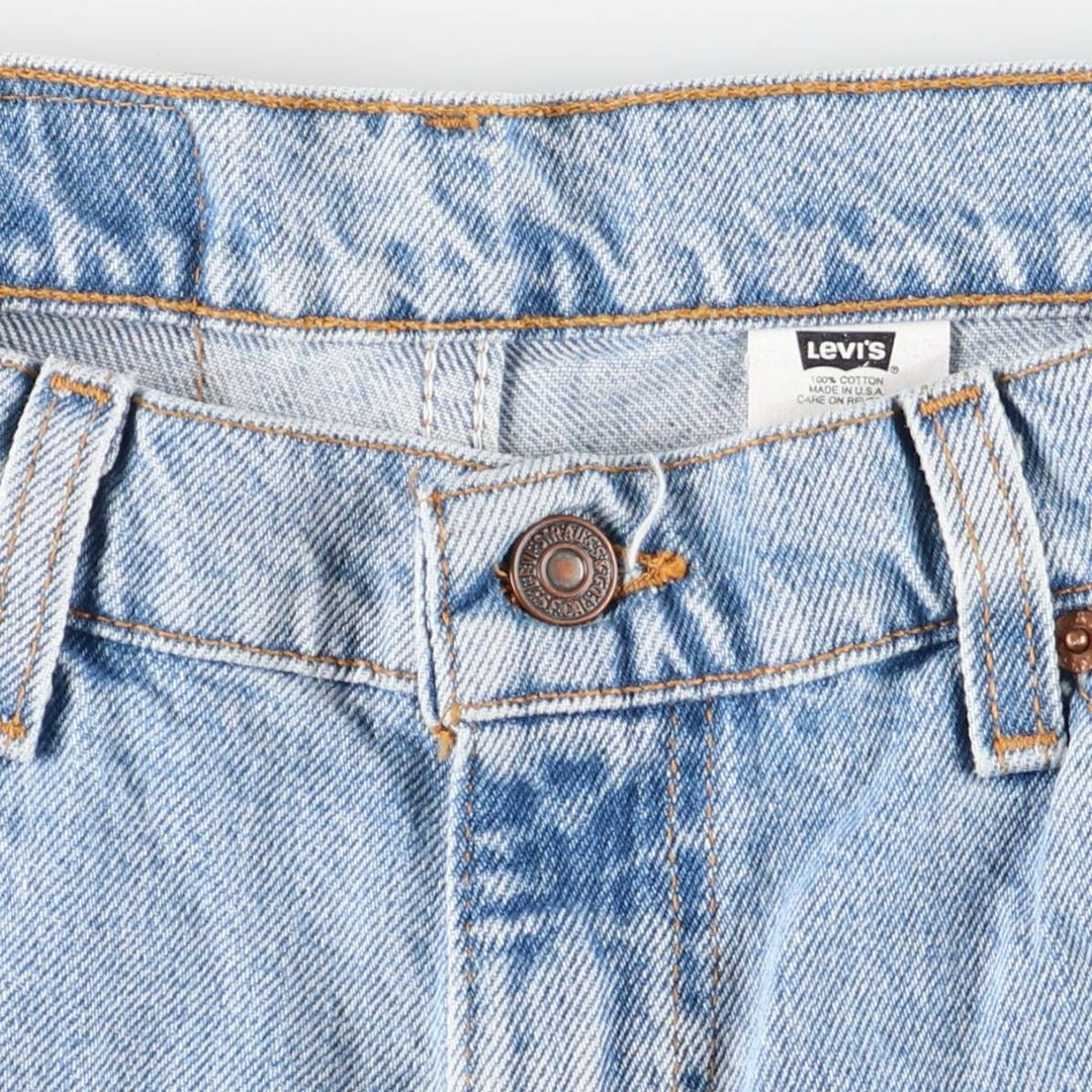 90s-00'S Levi's 560 Loose Fit Denim Shorts, Made in USA, Men's W33 (approx.) cotton Blue type light blue Vintage Second Hand