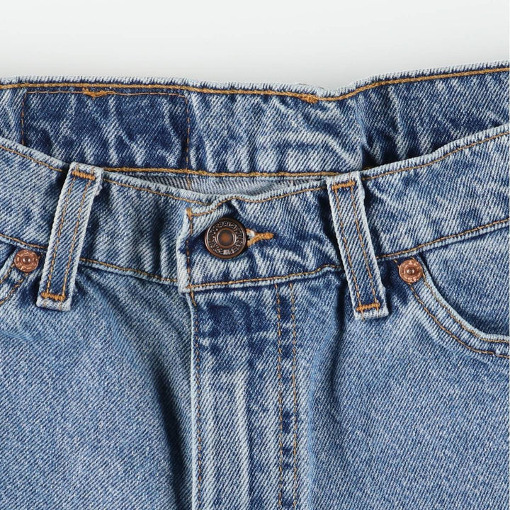 Levi's 560 Denim Shorts, Half Pants, Made in USA, Men's Size W33 (approx.) cotton Blue type light blue Vintage Second Hand