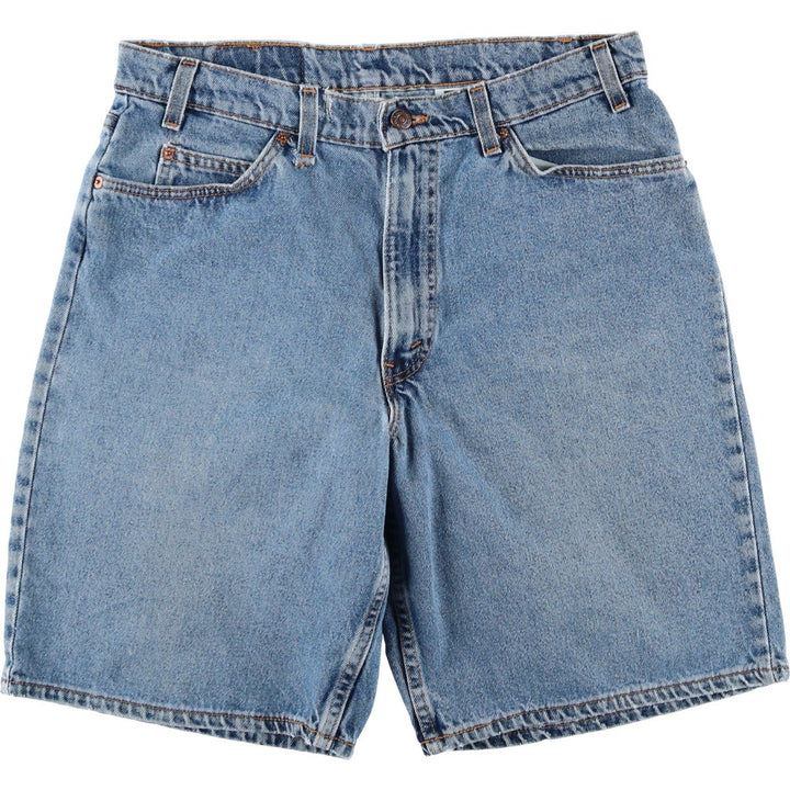 Levi's 560 Loose Fit Denim Shorts, Made in USA, Men's Size W34 (approx.) cotton blue type Vintage Second Hand