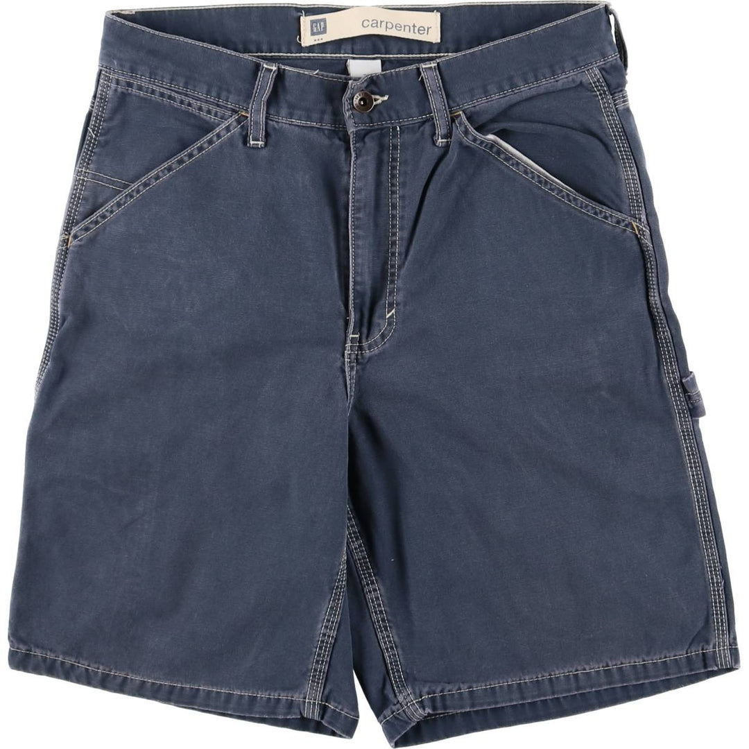 2000'S GAP Cotton Painter Shorts, Men's W32 (approx.) cotton navy blue type Vintage Second Hand