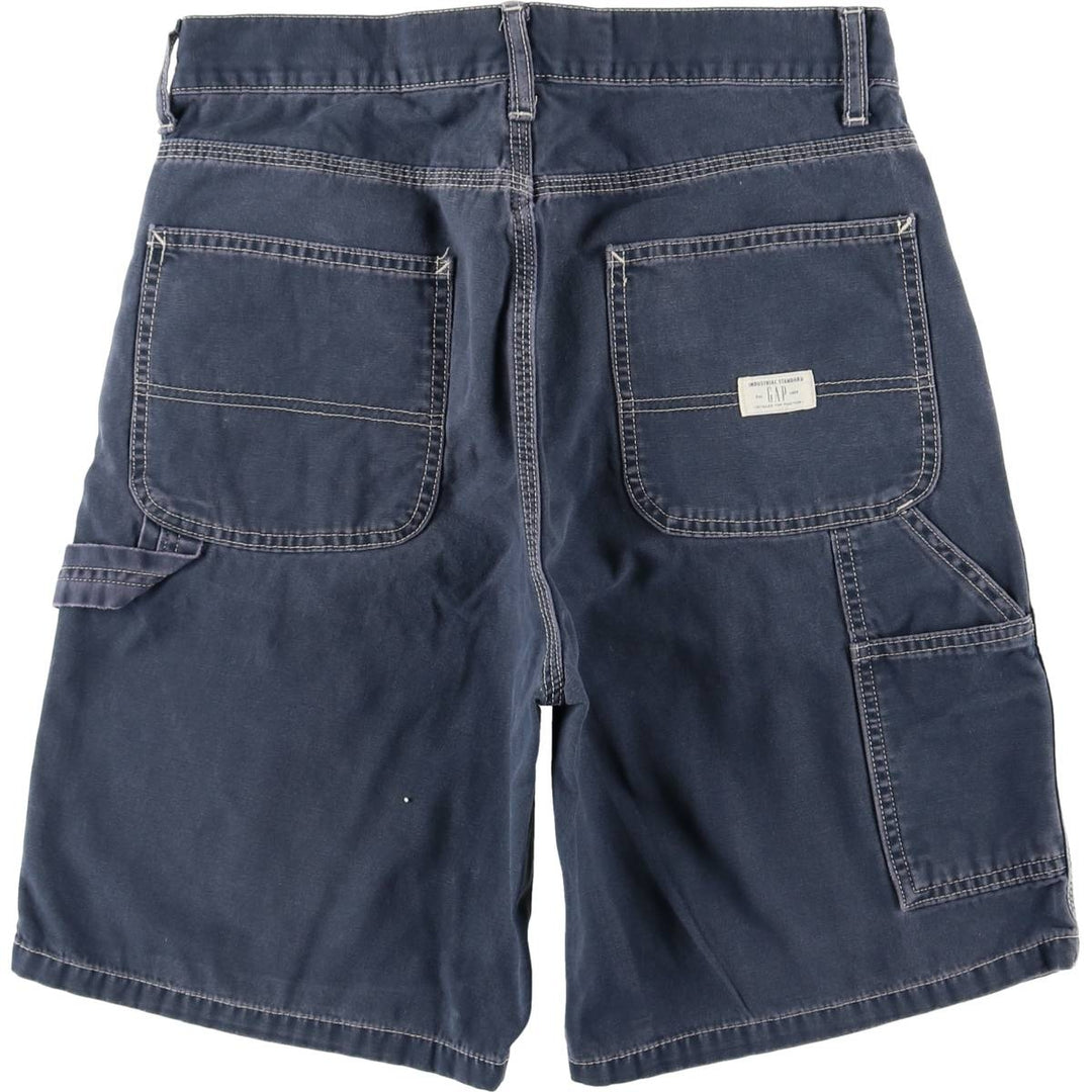 2000'S GAP Cotton Painter Shorts, Men's W32 (approx.) cotton navy blue type Vintage Second Hand
