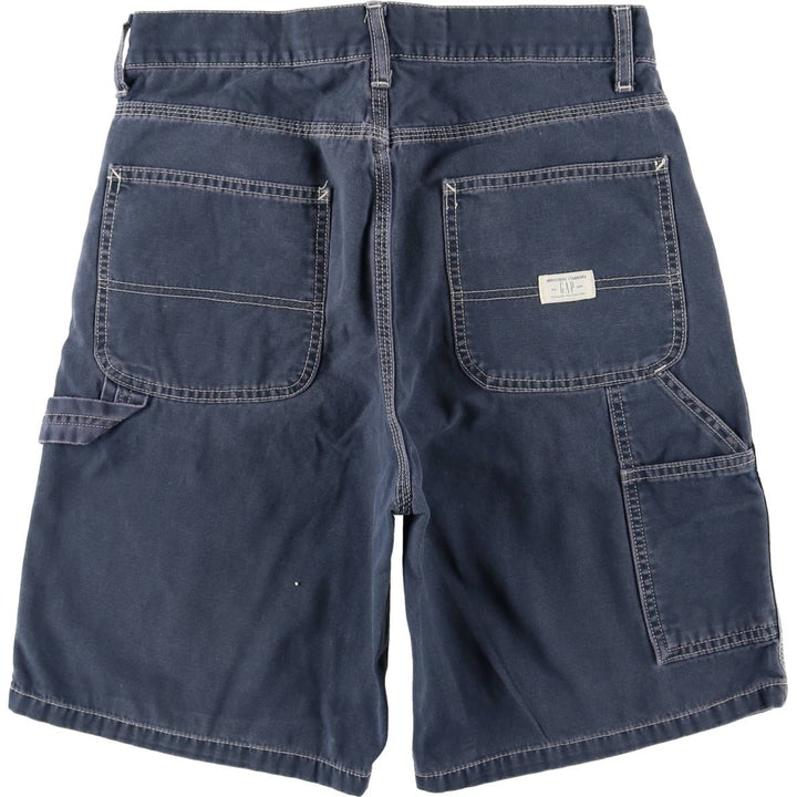 2000'S GAP Cotton Painter Shorts, Men's W32 (approx.) cotton navy blue type Vintage Second Hand