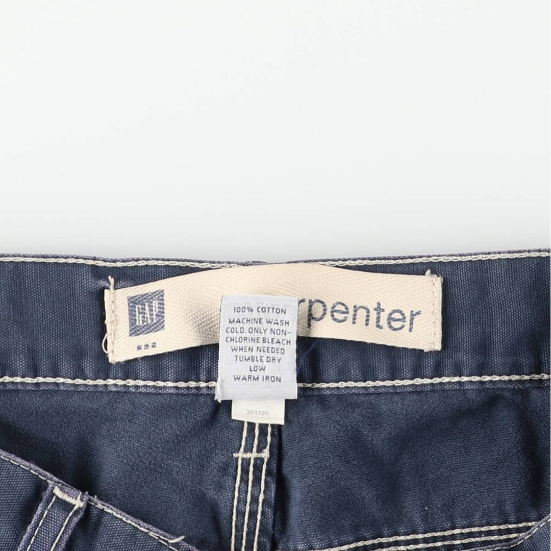 2000'S GAP Cotton Painter Shorts, Men's W32 (approx.) cotton navy blue type Vintage Second Hand