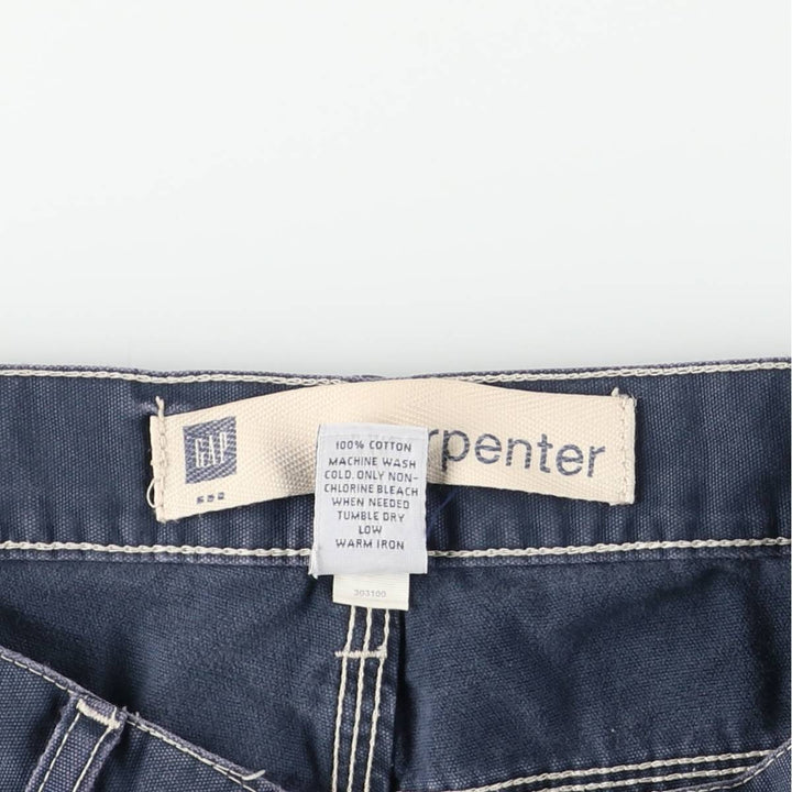 2000'S GAP Cotton Painter Shorts, Men's W32 (approx.) cotton navy blue type Vintage Second Hand