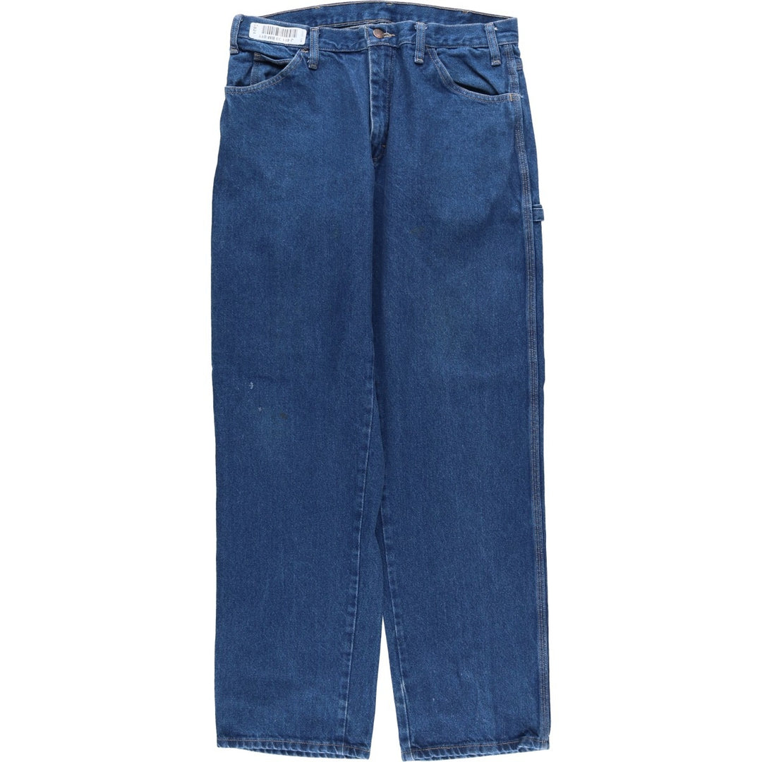 Dickies denim painter pants for men, equivalent to W34 cotton blue type Vintage Second Hand