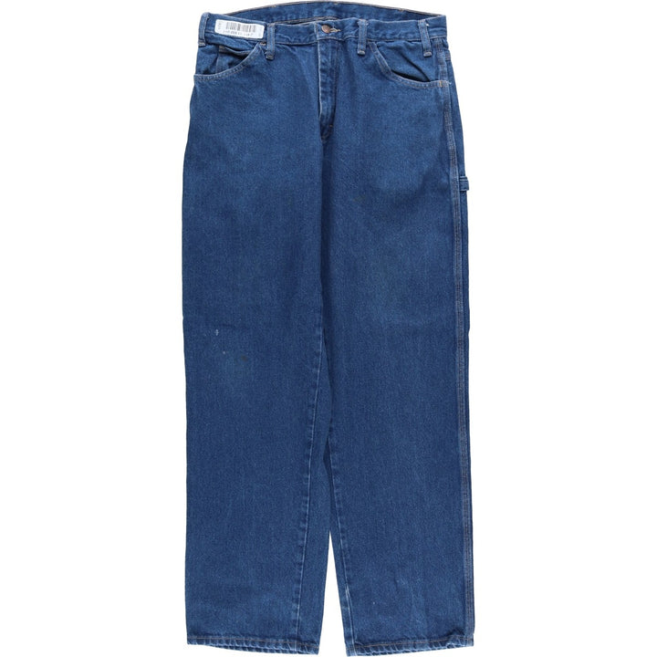Dickies denim painter pants for men, equivalent to W34 cotton blue type Vintage Second Hand