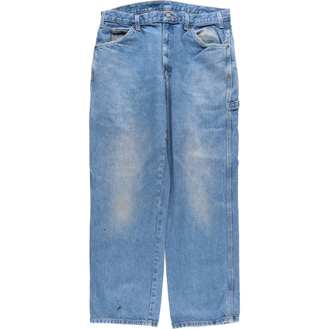 Dickies denim painter pants for men, equivalent to W37 cotton blue type Vintage Second Hand