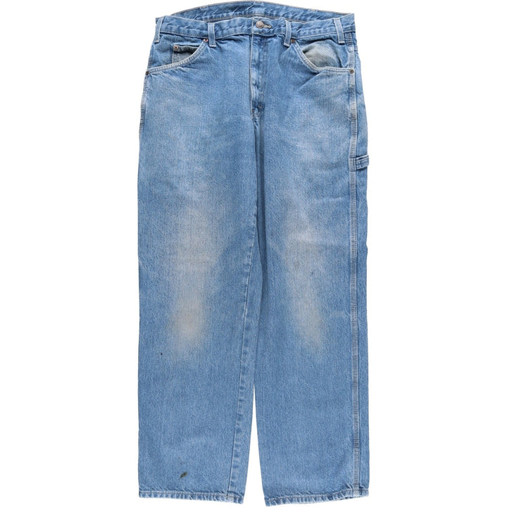 Dickies denim painter pants for men, equivalent to W37 cotton blue type Vintage Second Hand