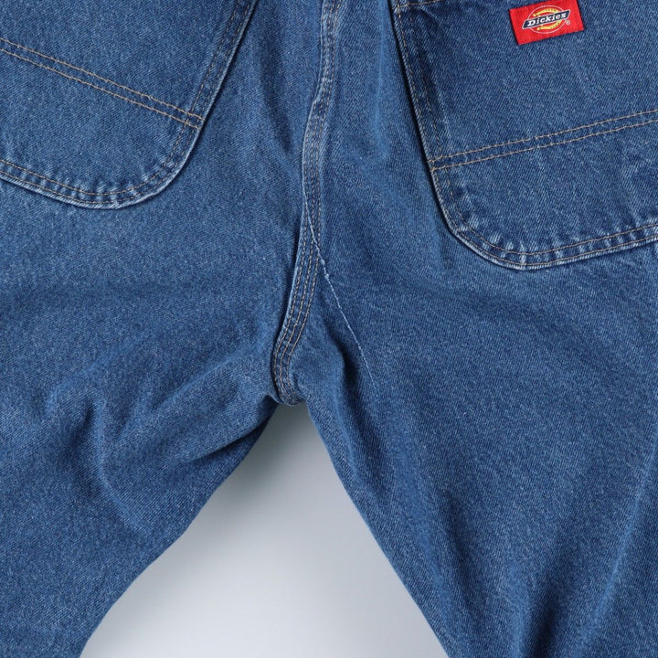 Dickies denim painter pants for men, equivalent to W37 cotton blue type Vintage Second Hand