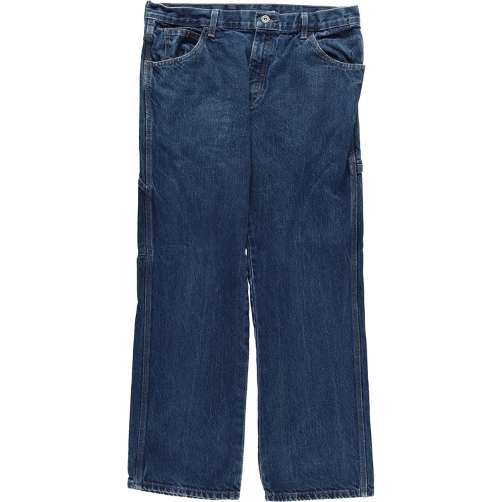 Dickies denim painter pants for men, equivalent to W35 cotton blue type Vintage Second Hand