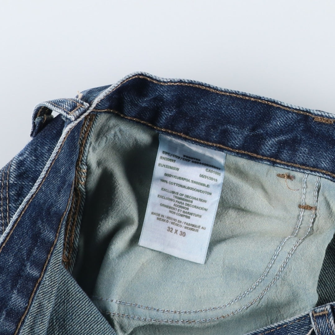 Dickies denim painter pants for men, equivalent to W35 cotton blue type Vintage Second Hand