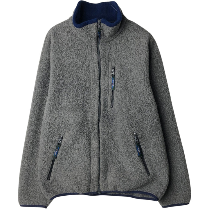 70s~80'S LLBean Fleece Jacket Men's XL Size Vintage unclear gray type Vintage Second Hand
