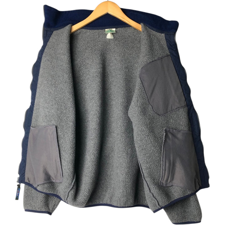 70s~80'S LLBean Fleece Jacket Men's XL Size Vintage unclear gray type Vintage Second Hand