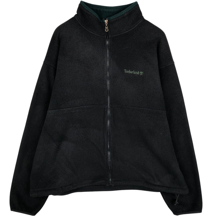 90s-00'S Timberland fleece jacket, made in USA, men's size XL equivalent. polyester black type Vintage Second Hand
