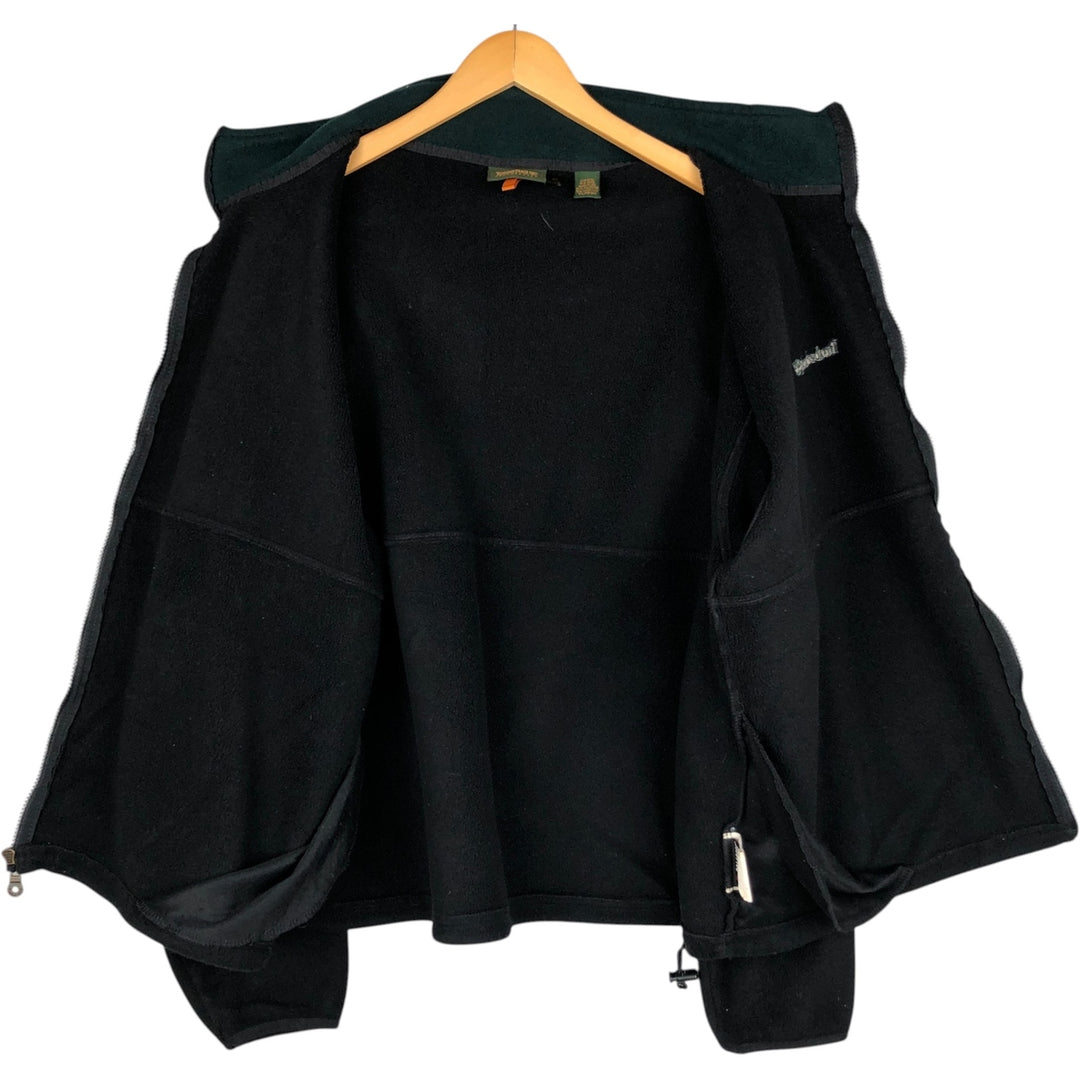 90s-00'S Timberland fleece jacket, made in USA, men's size XL equivalent. polyester black type Vintage Second Hand