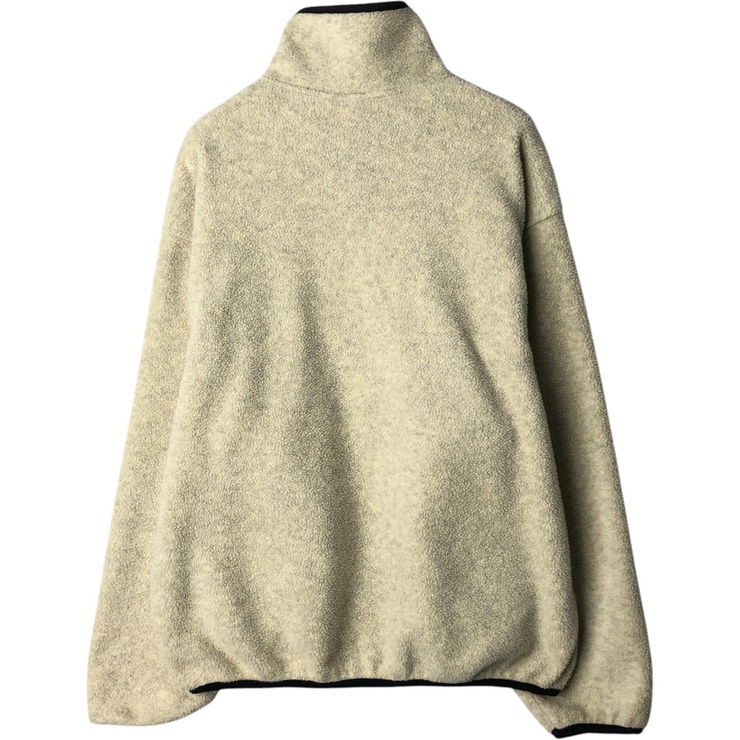2000'S Woolrich Half-Snap Fleece Pullover, Men's Size L (approx.) polyester ivory Vintage Second Hand