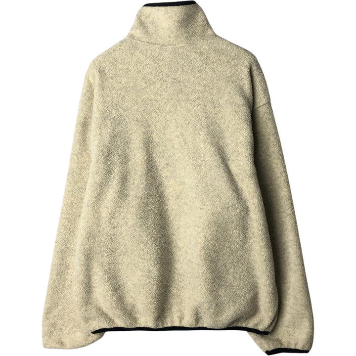 2000'S Woolrich Half-Snap Fleece Pullover, Men's Size L (approx.) polyester ivory Vintage Second Hand