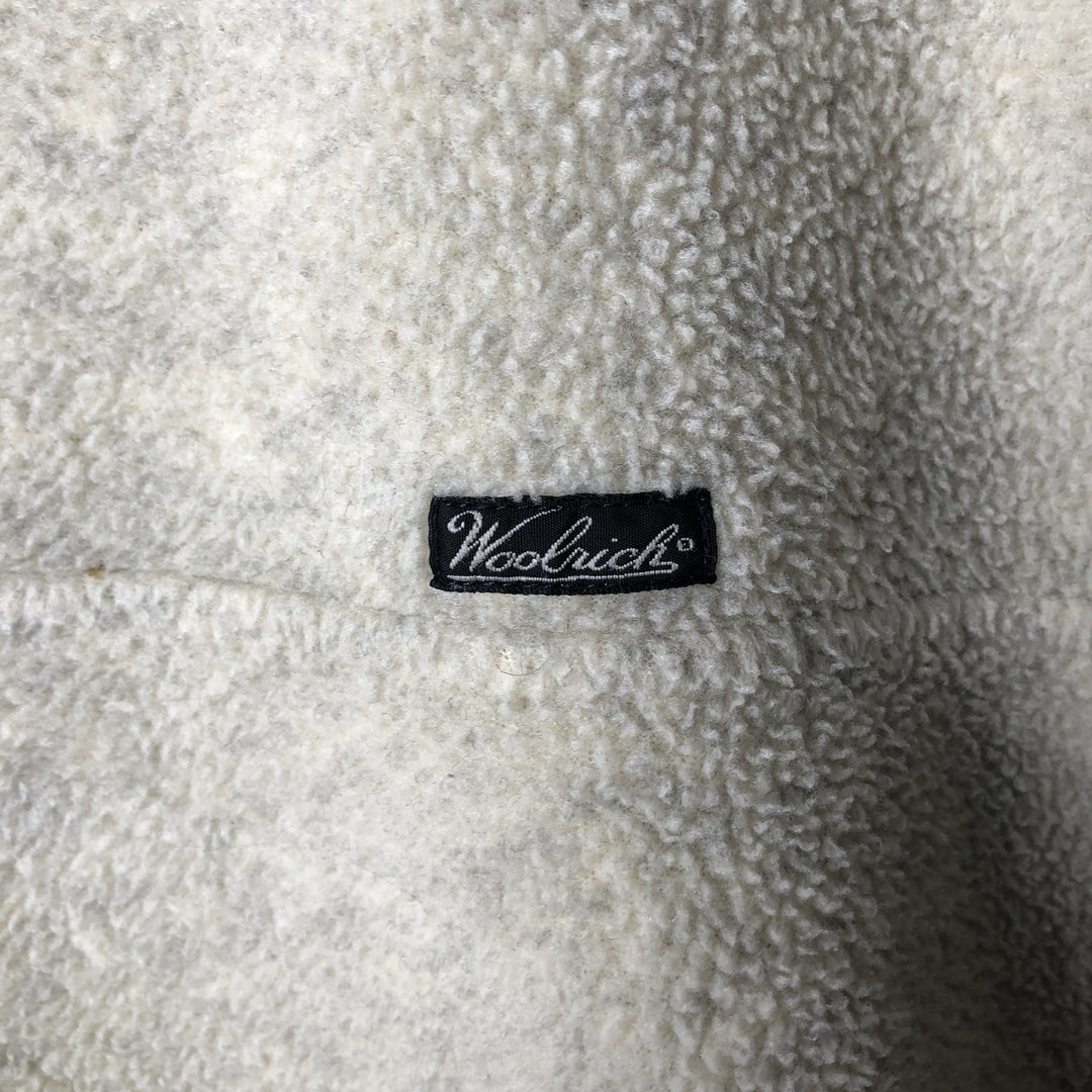 2000'S Woolrich Half-Snap Fleece Pullover, Men's Size L (approx.) polyester ivory Vintage Second Hand