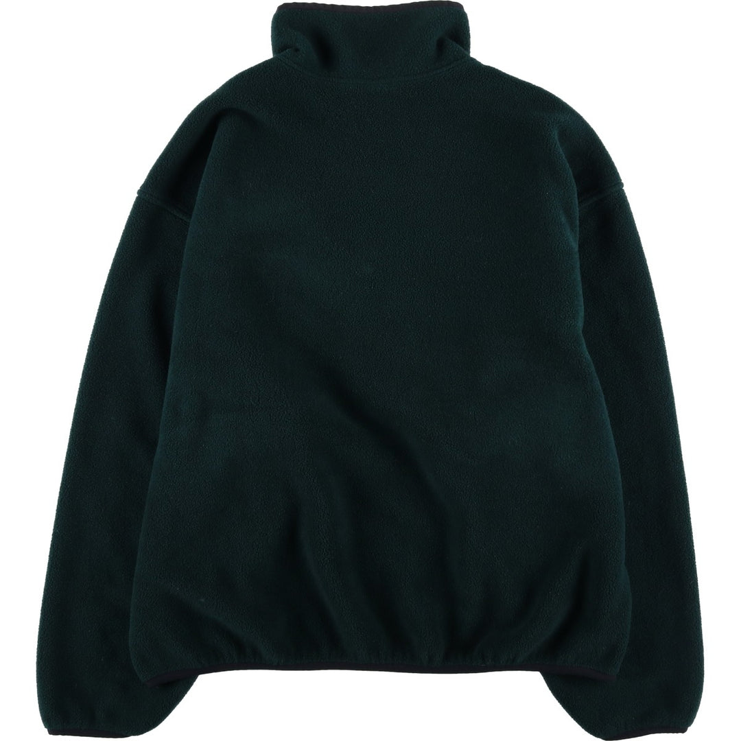 90s-00'S WOOLRICH Half-Snap Fleece Pullover, Men's XL polyester Green type dark green Vintage Second Hand